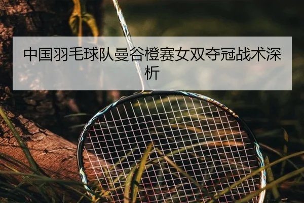 中国羽毛球队曼谷橙赛女双夺冠战术深析